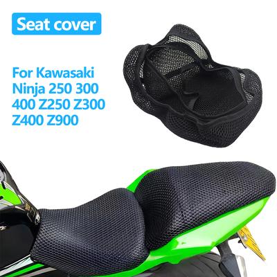 For Kawasaki Ninja 250 300 400 Z250 Z300 Z400 Z900 Motorcycle Seat Cover 3D Mesh Fabric Seat Non-Slip Breathable Protect Cushion