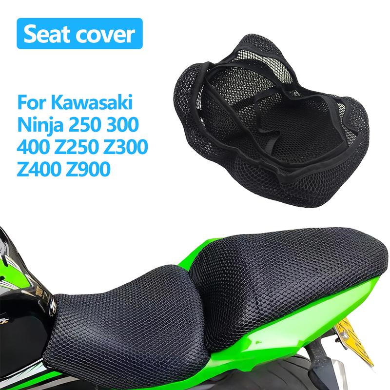 For Kawasaki Ninja 250 300 400 Z250 Z300 Z400 Z900 Motorcycle Seat Cover 3D Mesh Fabric Seat Non-Slip Breathable Protect Cushion