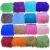10Meters Ostrich Feathers On Tape Ribbon Fringe Trim 8-10Cm Handicraft Accessories Black White Ostrich Feather Sewing Trimmings