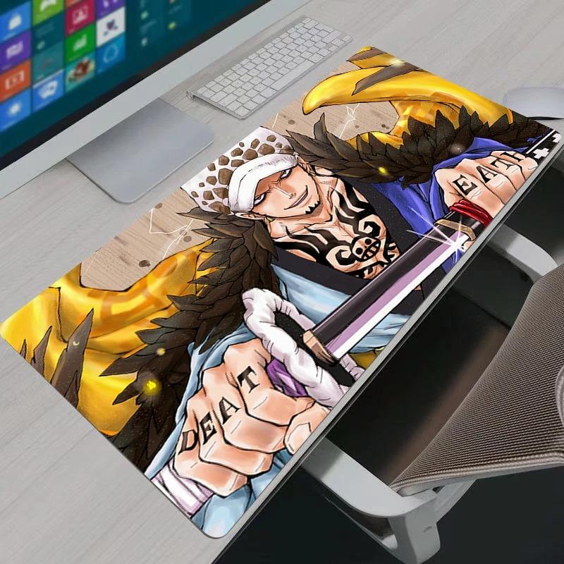Gaming Mouse Pad Gamer Home Computer HD Mousepad Keyboard Pad Carpet NonSlip One Piece Trafalgar D Water Law Office Mouse Mats