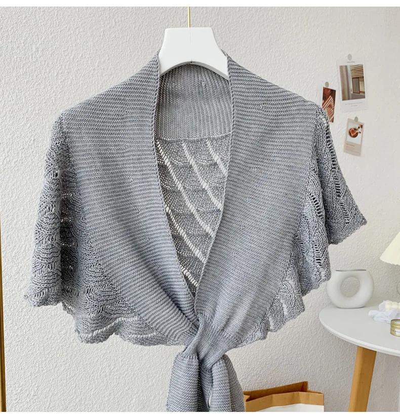 Ny vår- og sommer nakke-beskyttelse klimatisert rom med skulderskjerf og kjendisstil liten sjal aldersreduserende