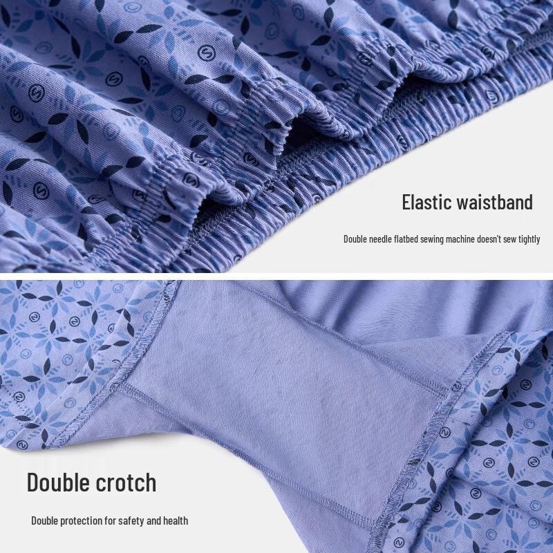 Langsha Men's Pure Cotton Antibacterial Boxer Briefs