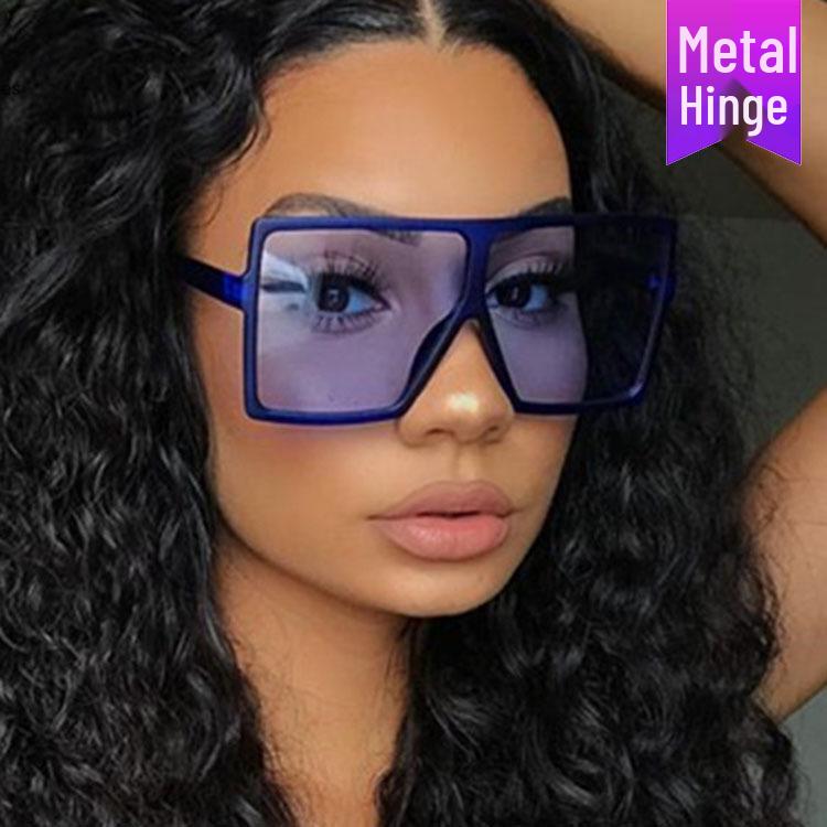 Retro Large Square Frame Sunglasses - European & American Street Style 2020