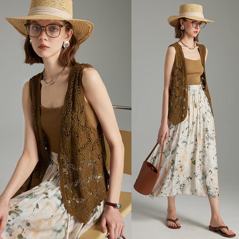 Women s Summer Cotton Crochet Knit Sleeveless Vest L