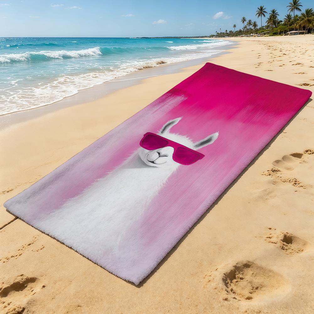 Asciugamano Per Alpaca Fresco Campeggio All'aperto Asciugamano da Spiaggia Cartone Animato Carino Super Assorbente Asciugatura Rapida Asciugamano Estivo