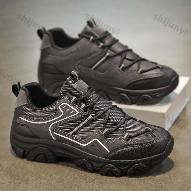 Fashion Men Shoes 2025 Spring Autumn New Fashion Breathable Mesh Non Slip Platform Sneakers Comfortable Lace-up Casual Running Shoes