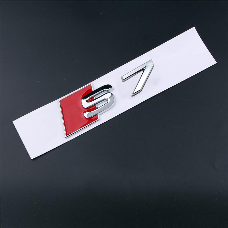3D Metal Badge Stickers For S2 S line S3 S4 S5 S6 S7 S8 RS3 RS4 RS5 RS6 RS7 RS8 Car Logo Emblem Trunk Decoration Accessories AX2s38