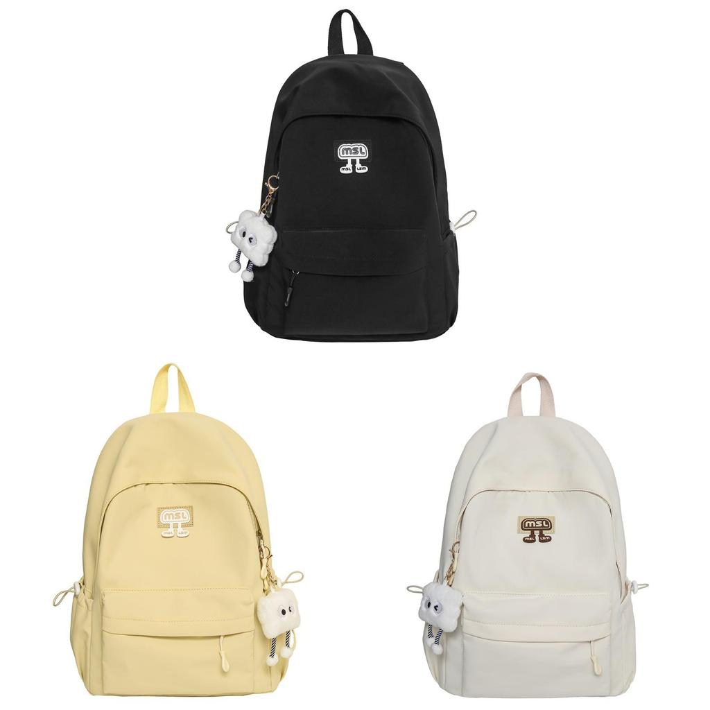 Girl Backpack For School With Breathable Nylon Material And Stylish Splicing Design