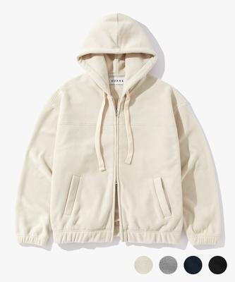Suare Fleece Over-The-Knit Zip-Up Hoodie - 4 Colors