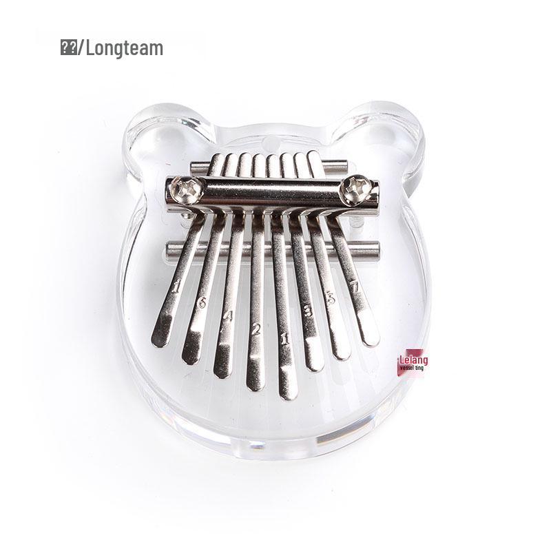 Mini Mahogany Crystal Kalimba Finger Piano Toy - Eight-Tone Thumb Piano Musical Instrument Gift