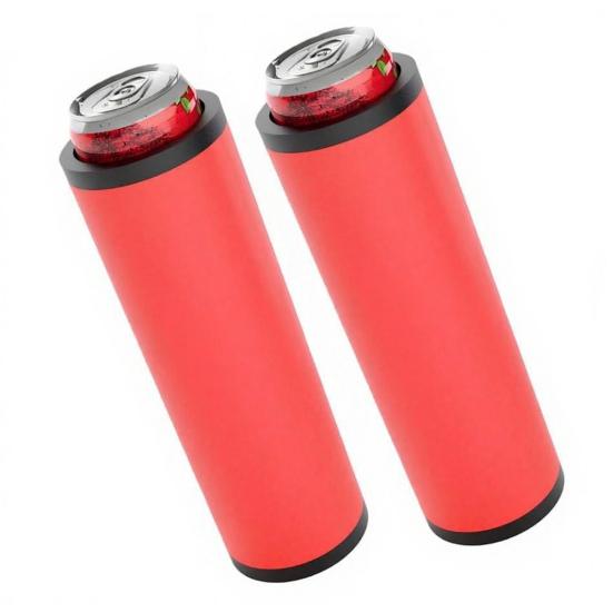 Dual Can Holder with Quick Reload 2 Beer Soda Can Cooler Insulated Beverage Holder Outdoor Event Accessory