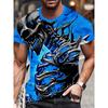 New retro clothing 3D skull print T-shirt, men's T-shirt and short sleeved plus size T-shirt, Y2k T-shirt, men's clothing design