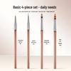Nail Art Brush & Painting Gel Set with French Round Head & Long-lasting Base Coat