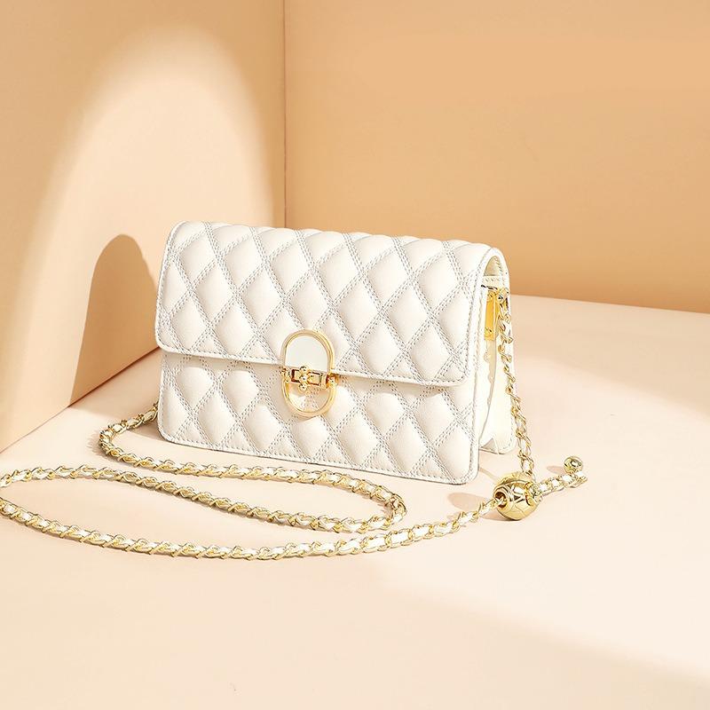 Bag Women's Autumn and Winter New Messenger Bag Leather Women's Bag Chain Bag Birthday Gift Bag