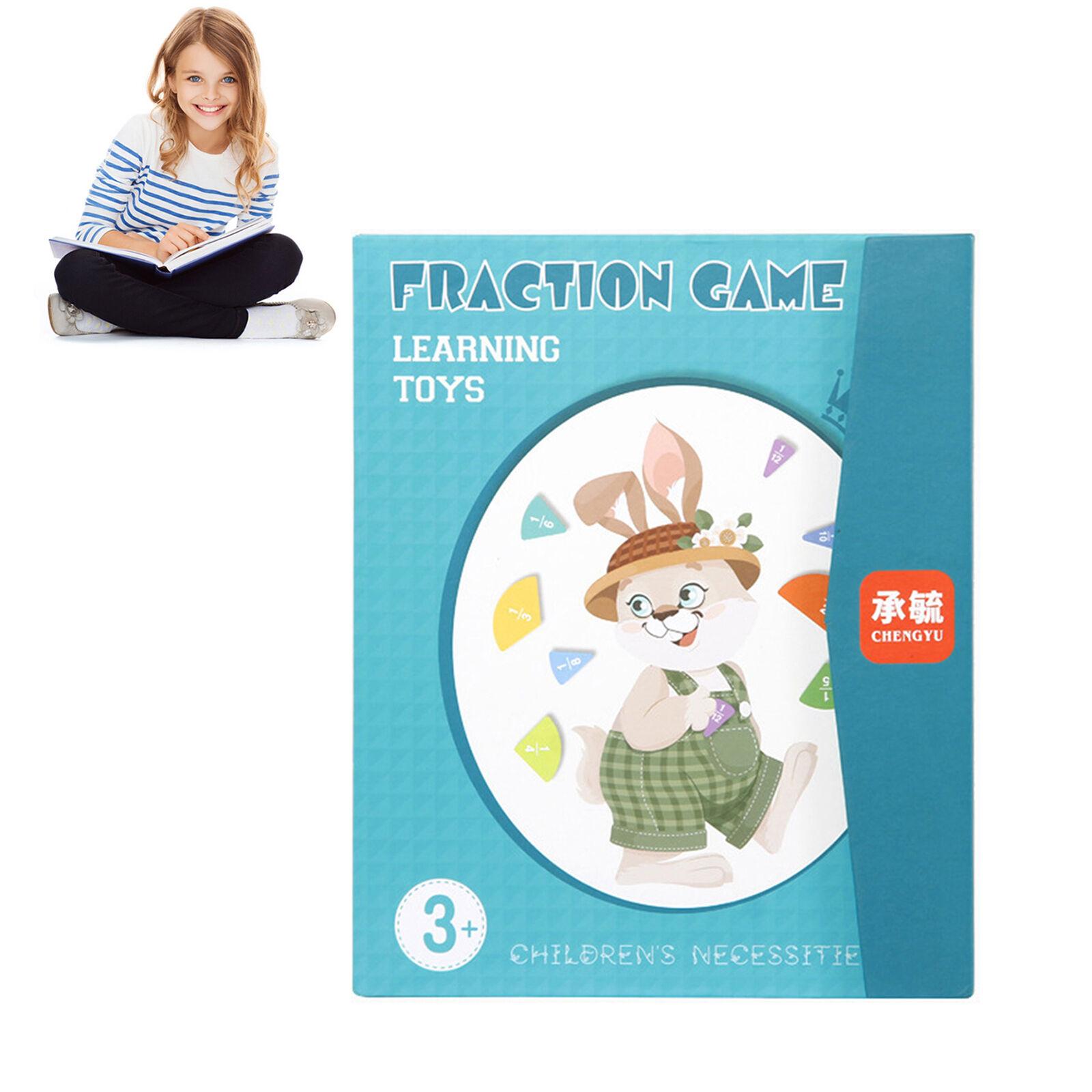 Children Magnetic Fraction Learning Math Toys Wooden Fraction Book Set Parish Teaching Aids Arithmetic Learning Educational Toys