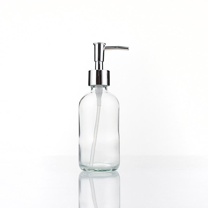 Glass Pump Dispenser Bottles for Lotion, Shower Gel, Hotel & B&B Hand Sanitizer
