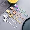 2PCS/SET Retro Shovel Flat Coffee Tea Ice cream Metal Spoon Gift Bar stainless steel Dessert Spoons Housewares kitchen