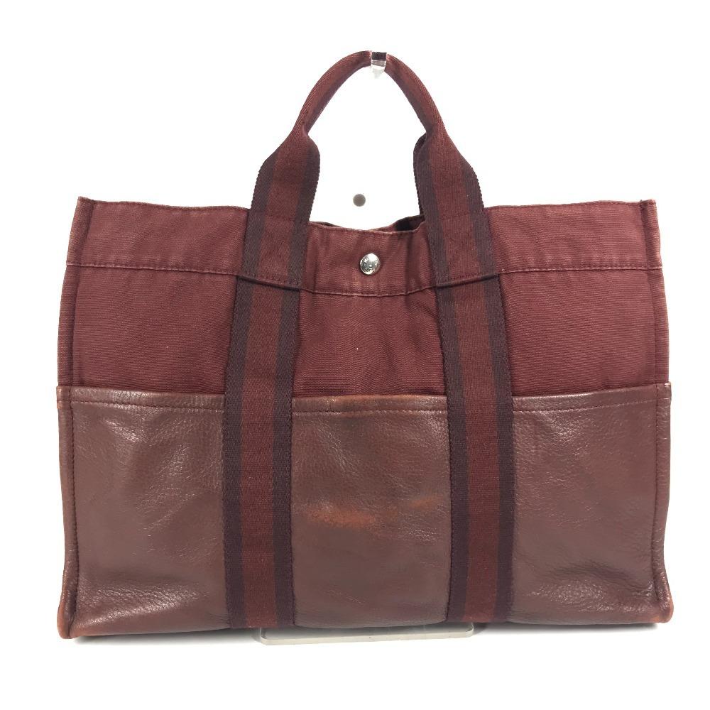 Hermes Half Leather Fourre ToutMM Tote Bag Hand Bag