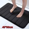 New 40*60cm Bath Mat Dry Fast Soft Memory Foam Mat Anti-skid Striped Coral Velvet Water Absorption Mat Home Floor