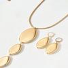 Exaggerated Irregular Geometric Pendant Necklace Earrings Set Y-Shaped Chain Clavicle Jewelry Set