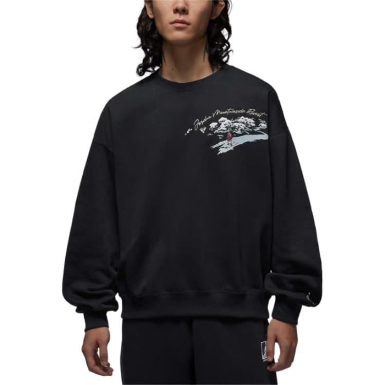 Jordan Sweatshirts Men`s Black Crew Neck