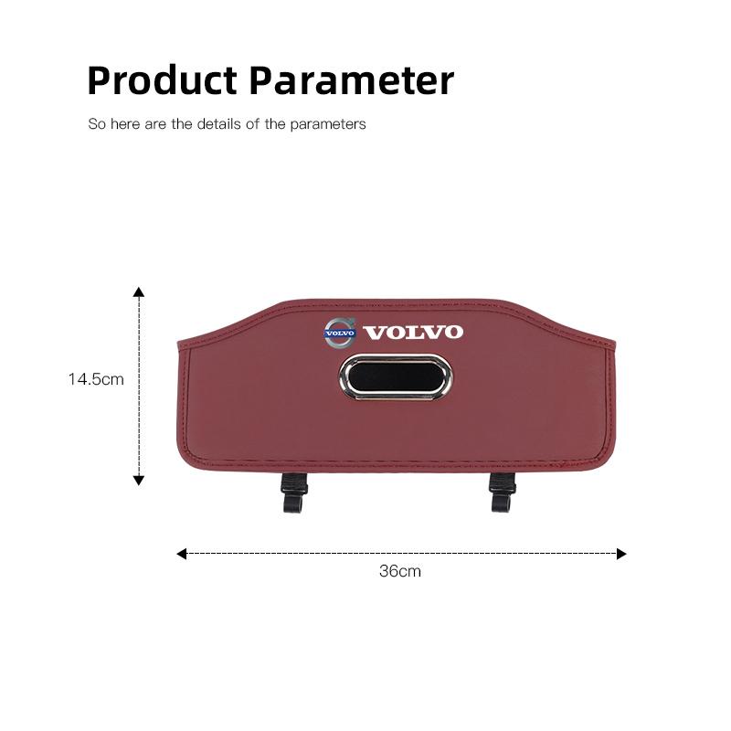 Car Hook Storage Bag Seat Back Water Cup Holder Tissue Box Rear Storage Organizer For Volvo Rdesign XC60 XC90 XC40 V50 V60 V40