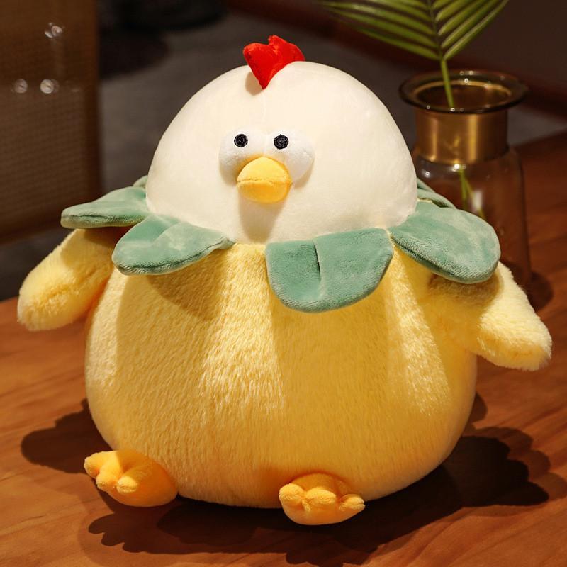 Duddun Chicken Plush Toy Cute Feather Filling For Kids Bedroom Decor Gift