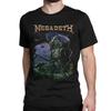 2025 Summer Metal Rock band 100% pure cotton T-shirt Men's round-neck megdeths Harajuku short-sleeved top