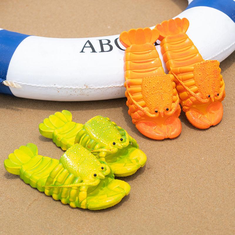 Dámské pantofle Velikost 41-47 Dámská obuv Léto Humr Osobnost Sandály 2024 Nové Humr Protiskluzové Plážové pantofle