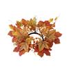 Fall Candle Rings Pillar Candle Holder Halloween Party Supplies Autumn Candle Rings for Party Festival Living Room Wedding Cafe