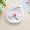 Cute Lattice Pet Scarf Lace Up Adjustable Animal Bib Cats Clothing Pet