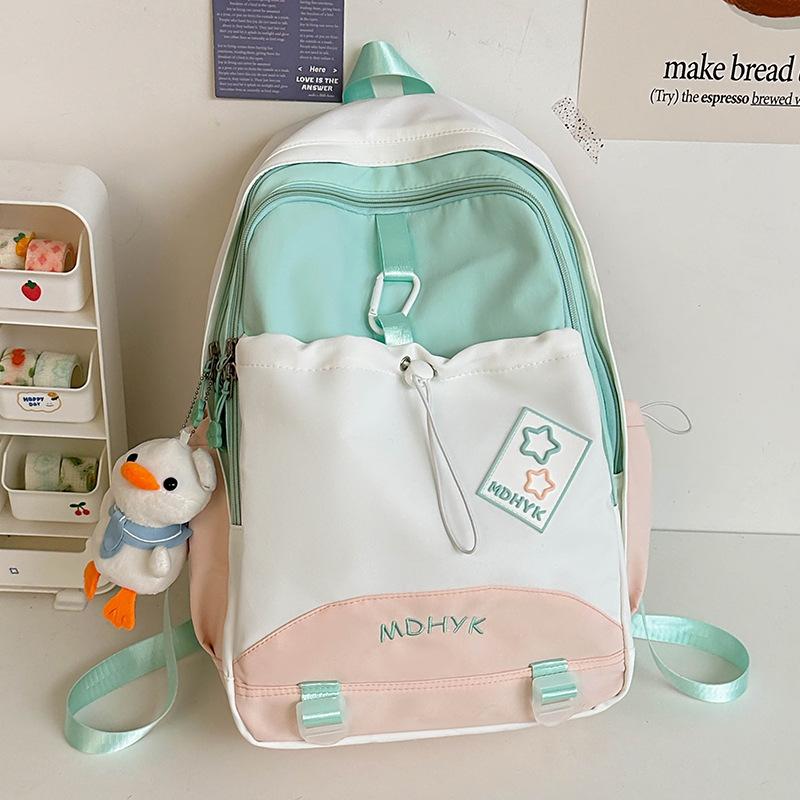 School bag children, elementary school students, girls, junior high school students, cute high school, high value, contrasting color backpack