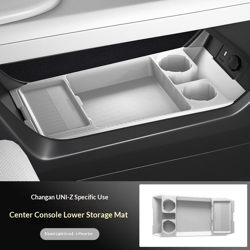 Suitable for Changan Uni-z Center Control Storage Box Armrest Box Lower Storage Storage Pad Car Interior Restoration Accessories