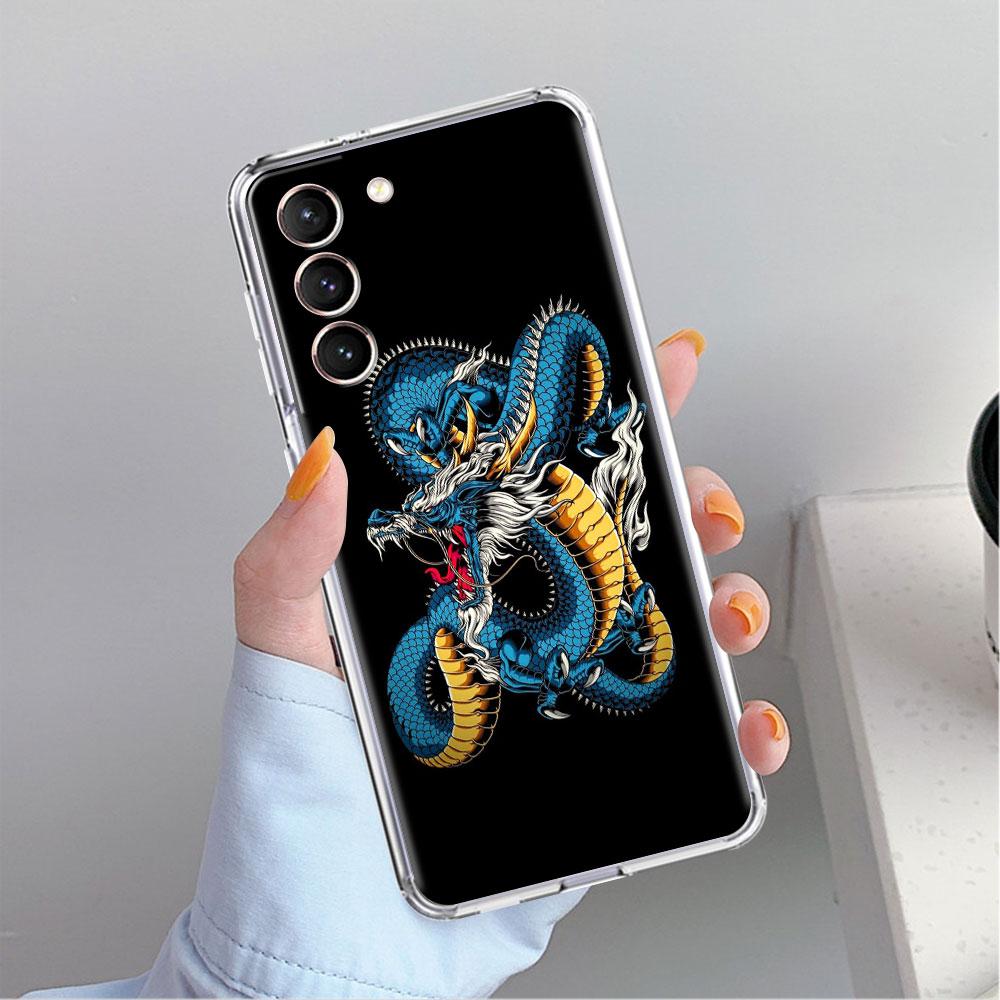 Dragon Animal Clear Case For Samsung Galaxy S22 S20 FE S21 S10 S9 Plus Note 20 Ultra 10 Lite Soft TPU Phone Shell