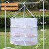 Collapsible Double Layer Clothing Drying Basket With Breathable Fabric For Home Use