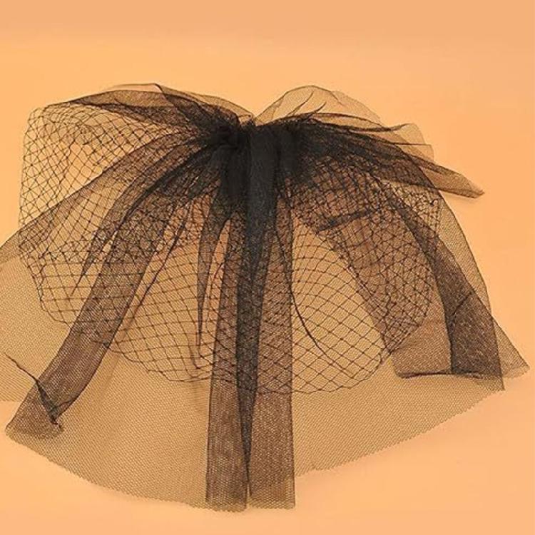 Women Bridal Veil Short Tulle Wedding Bridal Veil with Clips Mesh Birdcage Face Veil Gothic Halloween Coplay Party Veil