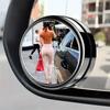 2PC 360 ° rotating press in small circular rearview mirror for cars, blind spot rearview mirror for cars