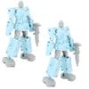 2Pcs Deformation Robot Toy Deformation Robot Pen Disassemble Student Study Stationery Light Blue