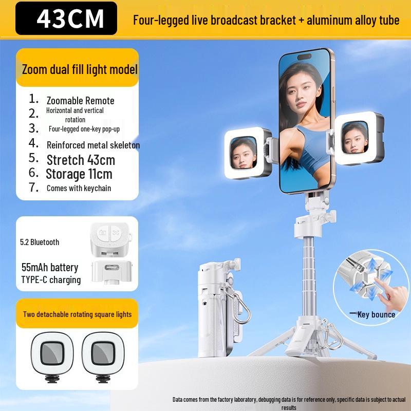 Bärbar Mini Telefon Selfiepinne & Golvstativ 2025 - Universell för Apple & Xiaomi