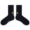 SNOOZY Heart Smile Emoji Embroidered Socks (Dark Navy)