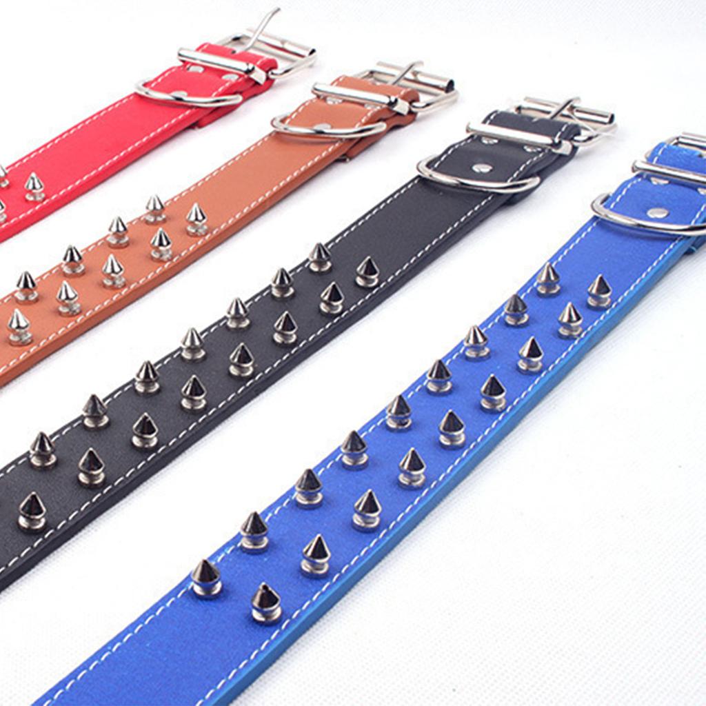 Collare Punk per Cani con Borchie in Pelle PU Collare Borchiato e Punteggiato per Cani Rivetti Collare per Animali Domestici per Cani di Taglia Media-Grande