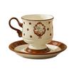 Duo Li Rabbit Ceramic-Style Tea Cup with Saucer Set