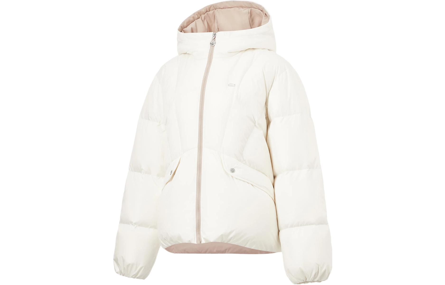 Li Ning Sports Life Collection Down Jacket Women s Ecru AYMT110-1 M