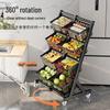Multifunctional Storage Rack: Kitchen Vegetable, Snack, and Fruit Basket with Multi-layered, Partitioned Design for Living Room or Bedroom.
