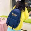 Four-Piece Backpack Set Letter Backpack Senior High School Student Schoolbag Unisex Large Capacity Lightweight Backpack