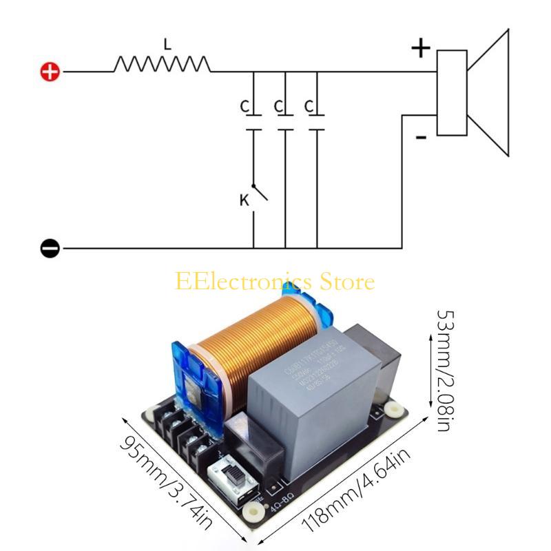 B03C 1500W Adjustable Subwoofer Speakers  requency Divider Bass Crossover Filter
