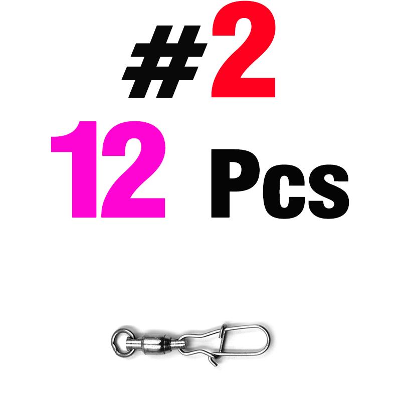 MNFT 12Pcs Stainless Steel Snap Swivel Fishing Accessories Solid Ring Terminal Tackles Connector Rig 0 # -8 # Optional