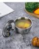 Stainless Steel Double Boiler with Lid - Steamed Egg & Baby Food Bowl