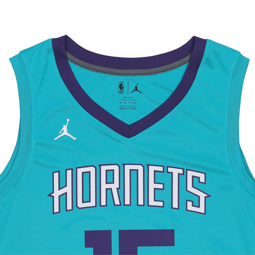 Jordan Kemba Walker #15 Hornets Fan Edition Basketball Vest Men Tops Blue 864463-428