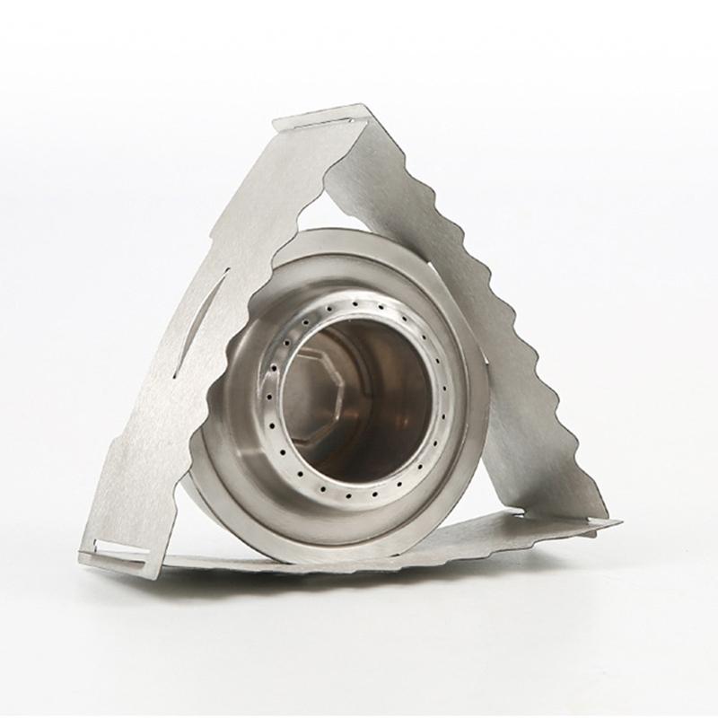 Portable Alcohol Stove with for Cross Stand Stove Rack Support Stand Outdoor Stainless Alcohol Stove and Rack Combo Set